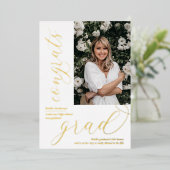 Moderne Foto Graduation Party - Einladung (Stehend vorne)