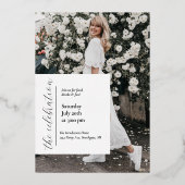 Moderne Foto Graduation Party - Einladung (Rückseite)