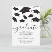 Moderne Foto Graduation Party Einladung (Stehend Vorderseite)