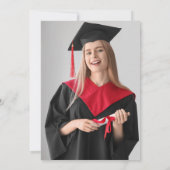 Moderne Foto Graduation Party Einladung (Rückseite)