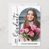 Moderne Foto Graduation Party Einladung (Vorderseite)