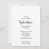 Moderne Foto Graduation Party Einladung (Rückseite)