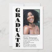 Moderne Foto Graduation Party Einladung (Vorderseite)