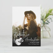 Moderne Foto Graduation Party Einladung (Stehend Vorderseite)