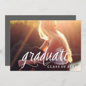 Moderne Foto Graduation Party Einladung (Vorne/Hinten)