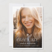 Moderne Foto Graduation Party Einladung (Vorderseite)