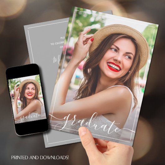 Moderne Foto Graduation Party Einladung