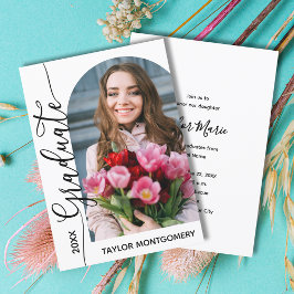 Moderne Foto Graduation Party Einladung