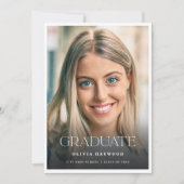 Moderne Foto Graduation Party Einladung (Vorderseite)