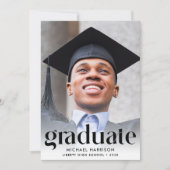 Moderne Foto Graduation Party Einladung (Vorderseite)