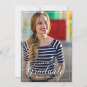 Moderne Foto Graduation Party Einladung (Vorderseite)