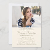 Moderne Foto Graduation Party Einladung (Rückseite)