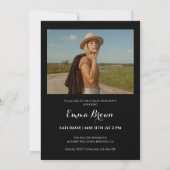 Moderne Foto Graduation Party Einladung (Rückseite)