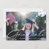 Moderne Foto Graduation Party Einladung (Vorderseite)