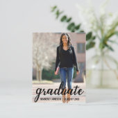 Moderne Foto Graduation Party Einladung Script (Stehend Vorderseite)