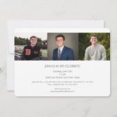 Moderne Foto Graduation Party für Typografie Einladung (Rückseite)