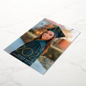 Moderne Foto Graduation Party für Typografie Folieneinladung (Gedreht)