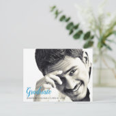 Moderne Foto Graduation Party Postkarte (Stehend Vorderseite)