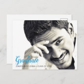 Moderne Foto Graduation Party Postkarte (Vorne/Hinten)