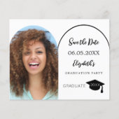 Moderne Foto Graduation Party Save the Date Flyer (Vorne)