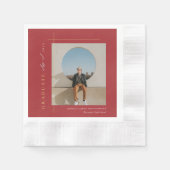 Moderne Foto Graduation Party Serviette (Vorderseite)