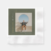 Moderne Foto Graduation Party Serviette (Vorderseite)