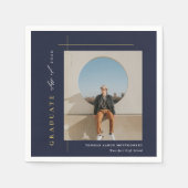 Moderne Foto Graduation Party Serviette (Vorderseite)