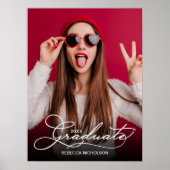 Moderne Foto Graduation Party Willkommen Poster (Vorne)