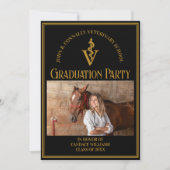 Moderne Foto-Graduationspartei Einladung (Vorderseite)