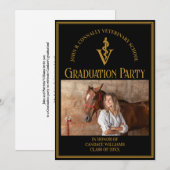 Moderne Foto-Graduationspartei Einladung (Vorne/Hinten)