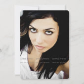 Moderne Foto Graduierung Party Aqua White Einladung (Rückseite)