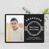 Moderne Foto-Graduierung schwarz-weiß Streifen Ankündigung (Stehend Vorderseite)