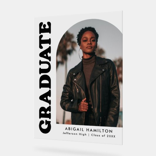 Moderne Foto Graduierungspartei Acrylschild (Winkel)