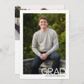 Moderne Foto-Graduierungsparty Einladung (Vorne/Hinten)