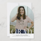 Moderne Foto Graduierungsparty Einladung (Vorderseite)