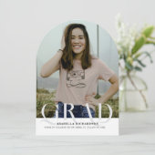 Moderne Foto Graduierungsparty Einladung (Stehend Vorderseite)