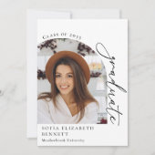Moderne Foto Graduierungsparty Einladung (Vorderseite)