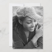 Moderne Foto Graduierungsparty Einladung (Rückseite)