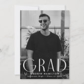 Moderne Foto-Graduierungsparty Einladung (Vorderseite)