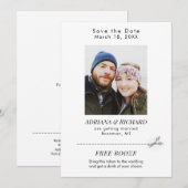 Moderne Foto Gratis Booze Coupon Wedding Save The Date (Vorne/Hinten)