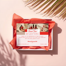 Moderne Foto Grid Nail Salon Bestellung Danke Kart