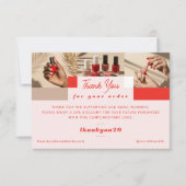 Moderne Foto Grid Nail Salon Bestellung Danke Kart (Vorderseite)