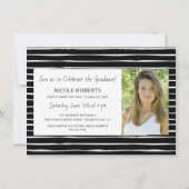 Moderne Foto Hand Lettered Graduation Party Einlad Ankündigung (Rückseite)