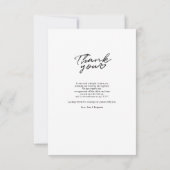 Moderne Foto handgeschriebene Hochzeit Dankeskarte (Rückseite)