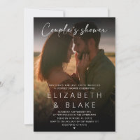 Moderne Foto handgeschriebene Script Couple-Dusche