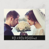 Moderne Foto Handschrift Danke Postcard Postkarte (Vorderseite)