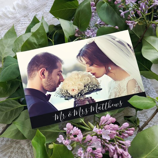 Moderne Foto Handschrift Danke Postcard Postkarte