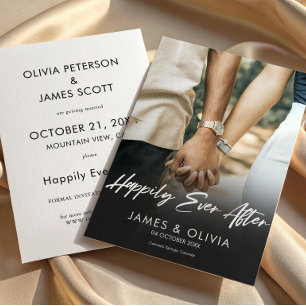 Moderne Foto Happy End Party Hochzeit Save The Date