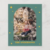 Moderne, Foto, helle Farben Weihnachtskarte (Rückseite)