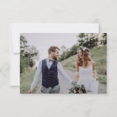 Moderne Foto Herzensskripte Hochzeit Dankeskarte (Rückseite)